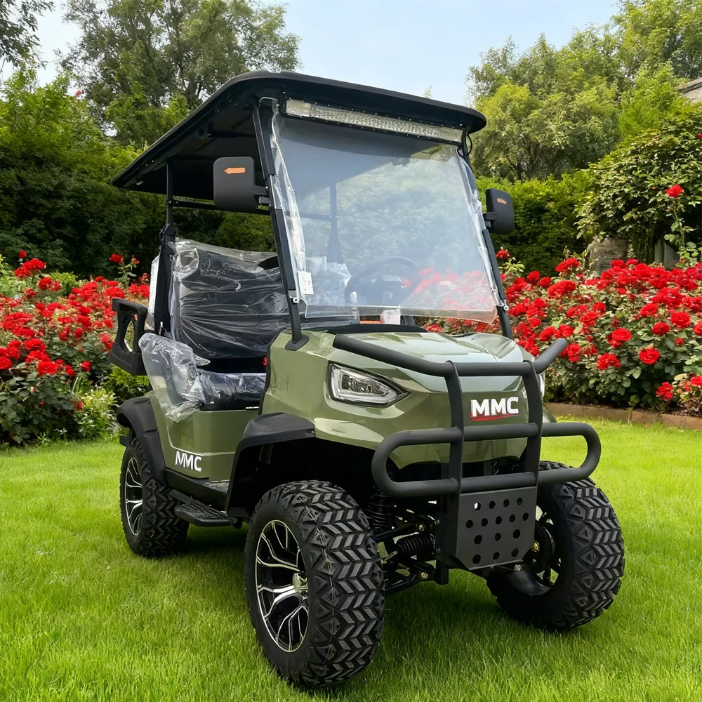 عربة جولف كهربائية جديدة مخصصة للنادي مع مقعد خلفي قابل للطي للكبار عربات جولف كهربائية بأربع عجلات #3