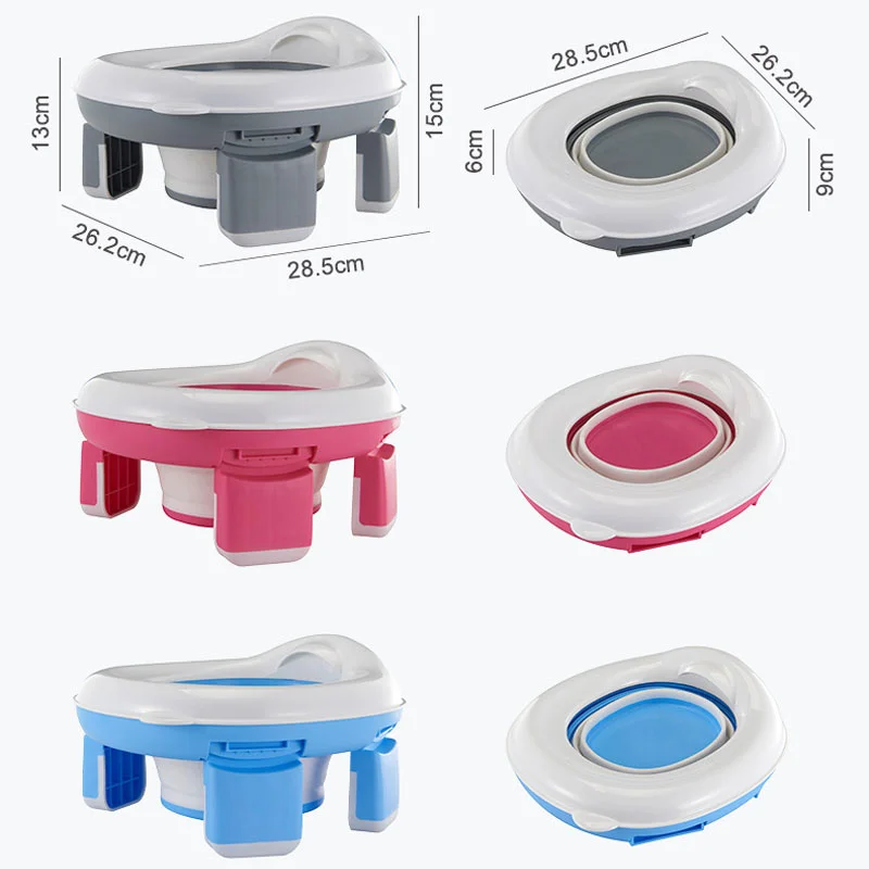 Sièges de pot pliables portables pour bébés, toilettes d\'entraînement pour enfants, coordonnantes et anti-éclaboussures, chaise d\'entraînement sûre