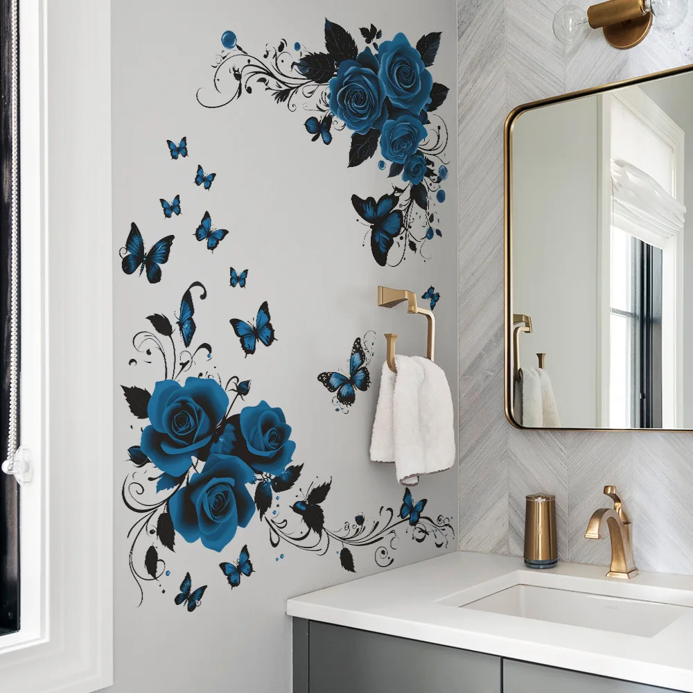 Blue Demoness Butterfly children's bedroom living room wardrobe Home decoration wall stickers Self-adhesive