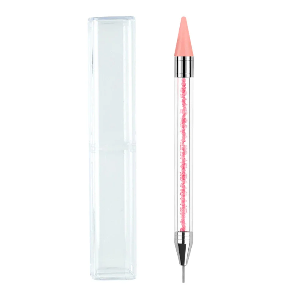 핑크 라인스톤 픽킹 펜 키트 캐비어 젬스톤 네일 주얼리 매니큐어