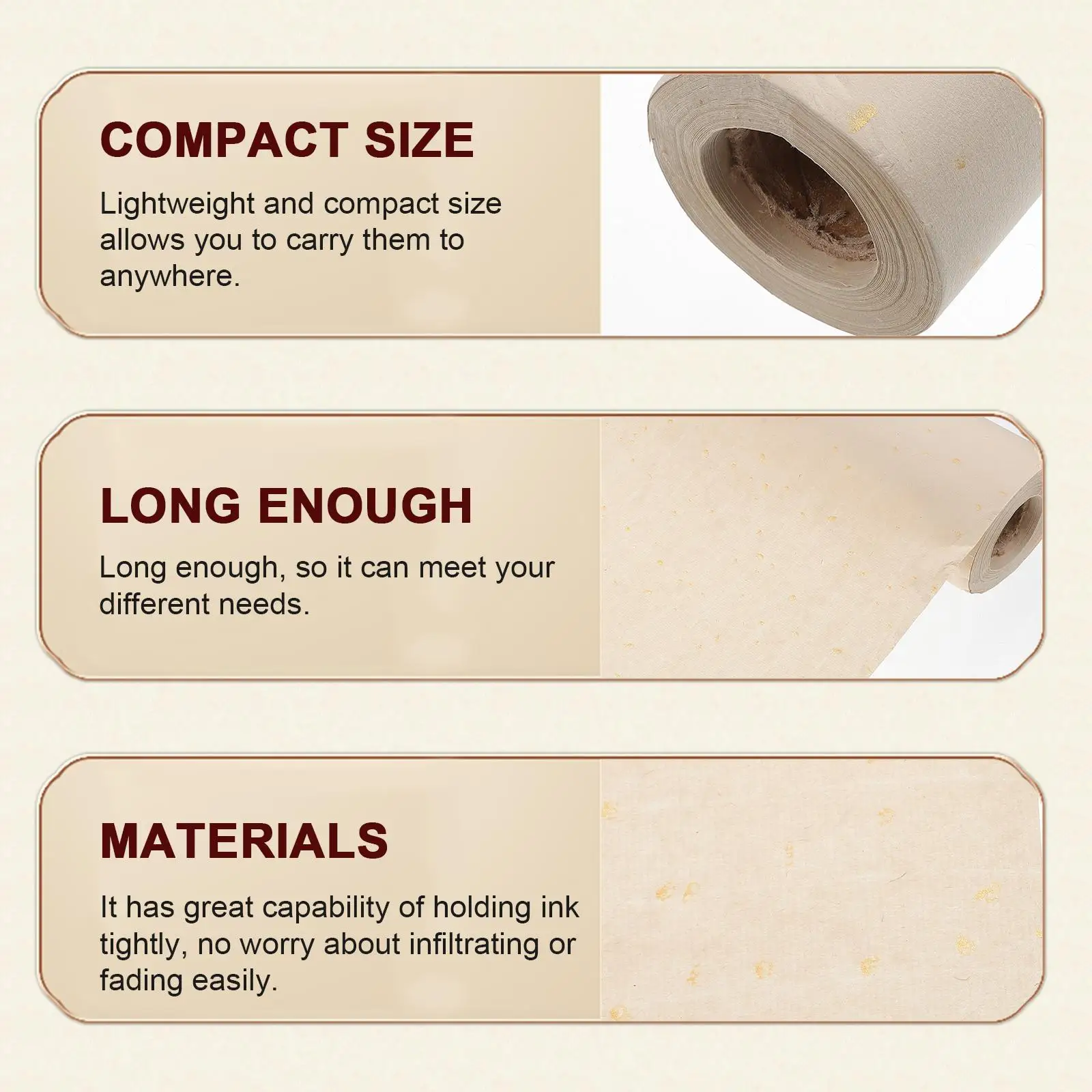 ดิบ Xuan 35 ซม.x 20m กระดาษข้าวสําหรับภาพวาดการประดิษฐ์ตัวอักษรข้าวกระดาษม้วนสําหรับเขียนภาพวาดสีน้ําวาดหัตถกรรมจีน