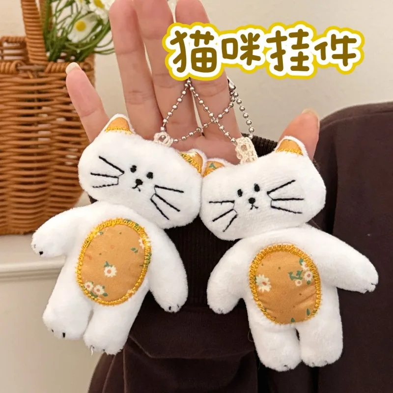 Simpatico cartone animato gatto cucciolo bambola ciondolo portachiavi peluche Kawaii bambola di pezza giocattoli fascino zaino borsa ciondolo bambino regali di nascita di Natale