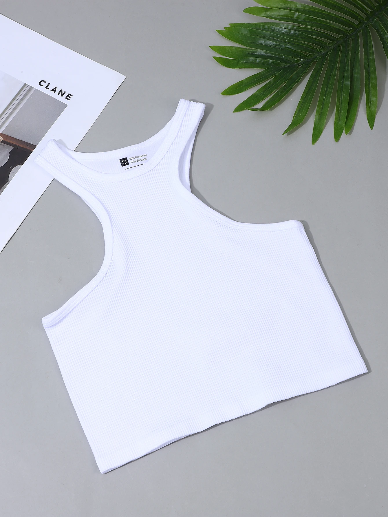 Seamless knitted high-elastic belly-baring yoga ribbed vest workman's back sleeveless sexy halter bra nylon quick-drying running