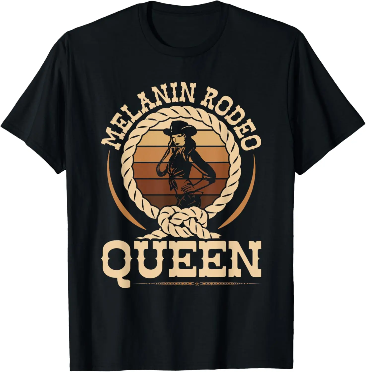 Melanin Rodeo Queen Country African American Cowgirl T-Shirt