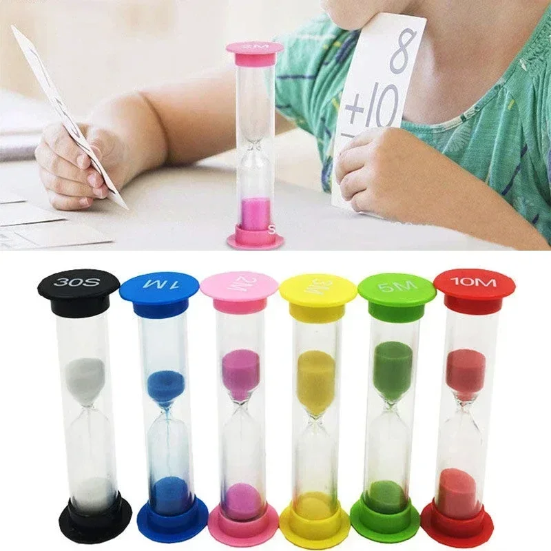 6Pcs/Set Hourglass 30S/1/2/3/5/10Minutes Sand Timer Sand Clock Desktop Ornament Sand Watch Children Kids Gift Home Decoration