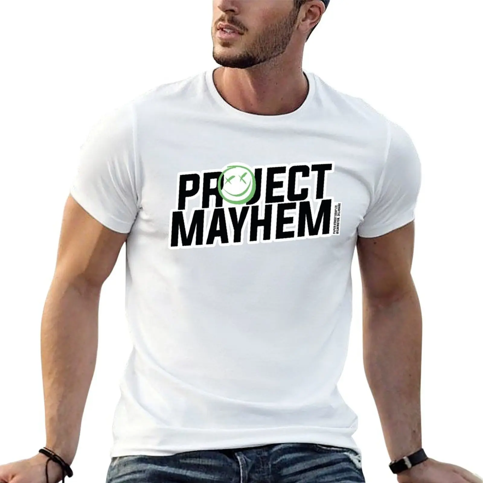 PROJECT MAYHEM - Fight Club T-Shirt Basic Tee Shirt for Everyday Outfit