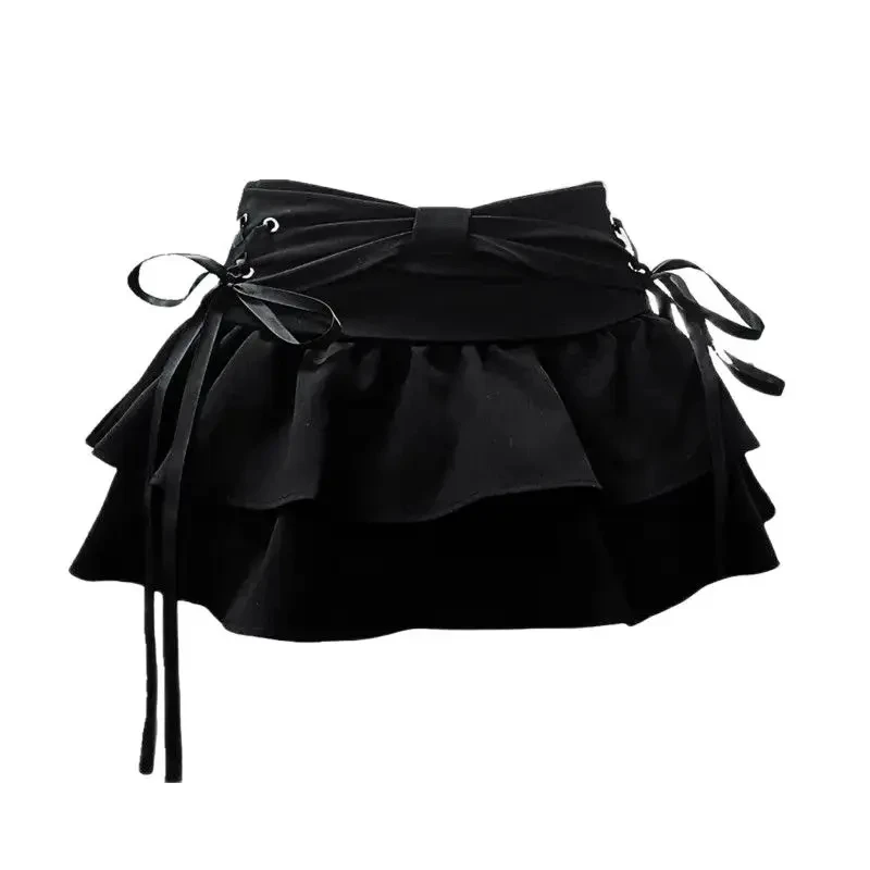 여성용 여름 고딕 스커트, 2000 년대 빈티지 미니 반바지, 록 고스 펑크 스커트, Y2k 스트리트웨어, Egirl Emo 스커트, 붕대 Alt