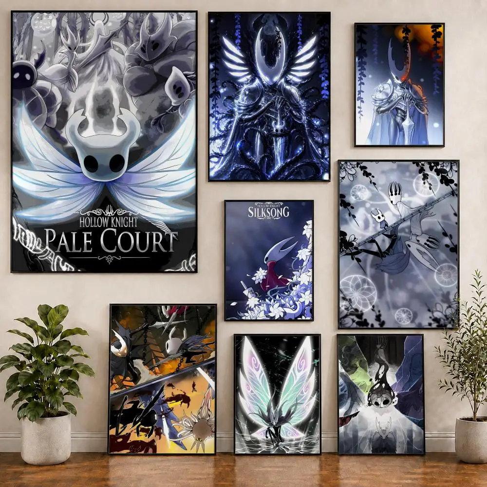 Game H-Hollow K-Knight S-Silksong Poster Pvc HD Peel and Stick Modern poster Home Office Living Room Dining Room Wall Decor