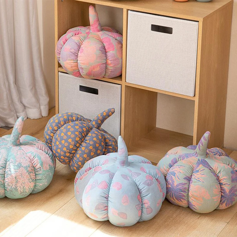 

Cute Simulation Pumpkin Pillow Cotton Comfort Printed Office Home Bay Window Tatami Sofa Decorative Cushion Zipper Throw Pillow