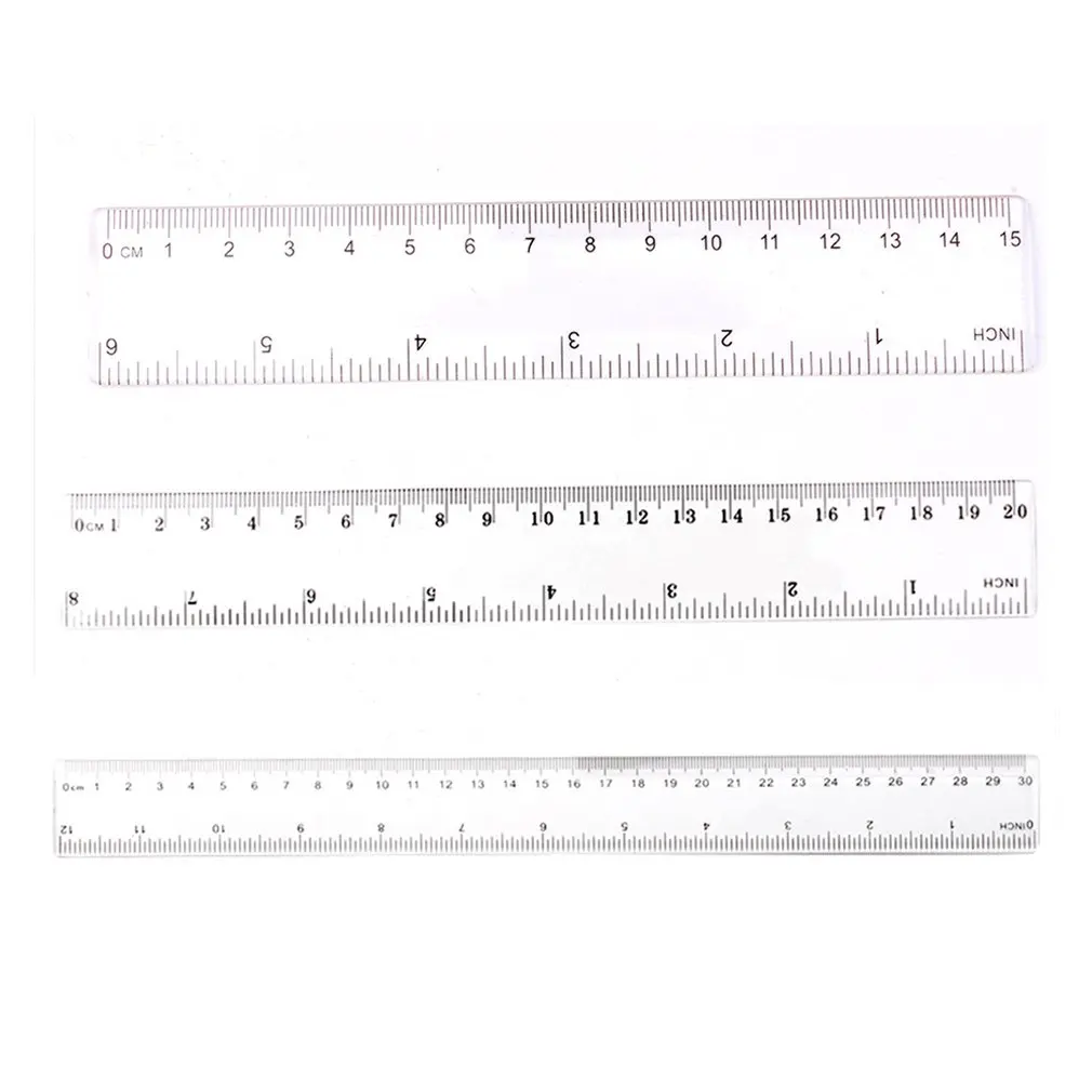 2024 New 15Cm/20Cm/30Cm Plastic Ruler Advertising Ruler Transparent Student Ruler Student Ruler Measurement Tool Fast shipping