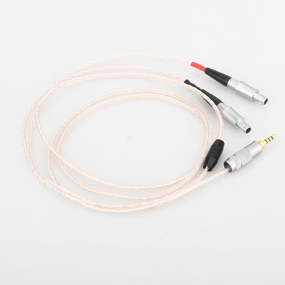 HIFI 2.5/3.5/4.4mm/XLR Balanced Crystal Single Copper Silver Mixed Headphone Upgrade Cable Cable for HD800 HD800S HD820