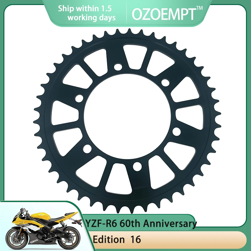 

OZOEMPT 520-45T Motorcycle Rear Sprocket Apply to YZF-R6 60th Anniversary Edition 16