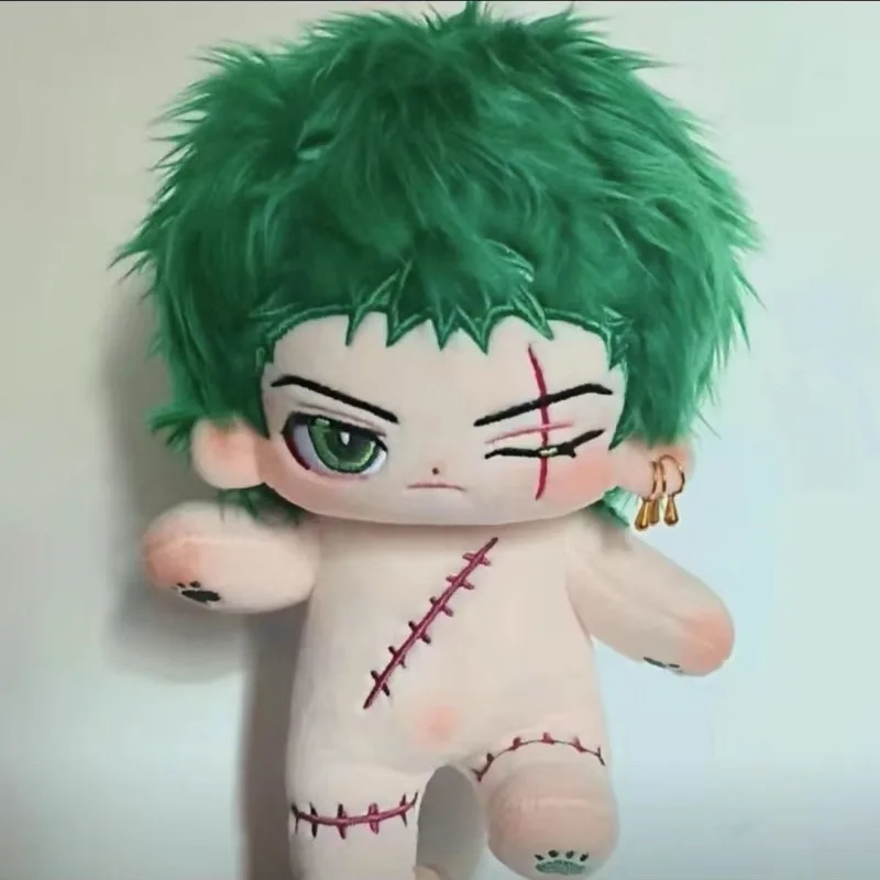 

Cute Q Version Anime Cotton Doll, One Piece Zoro 20CM Plush Doll Birthday Gift for Friends (No Clothes)