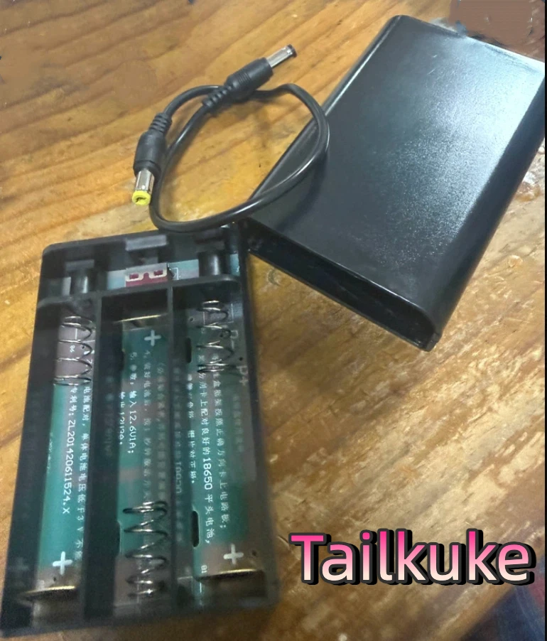 3-Pack 18650 Battery Case, Solder-Free Removable 12V Power Lithium Battery with Plastic Shell and Switch Protection Board