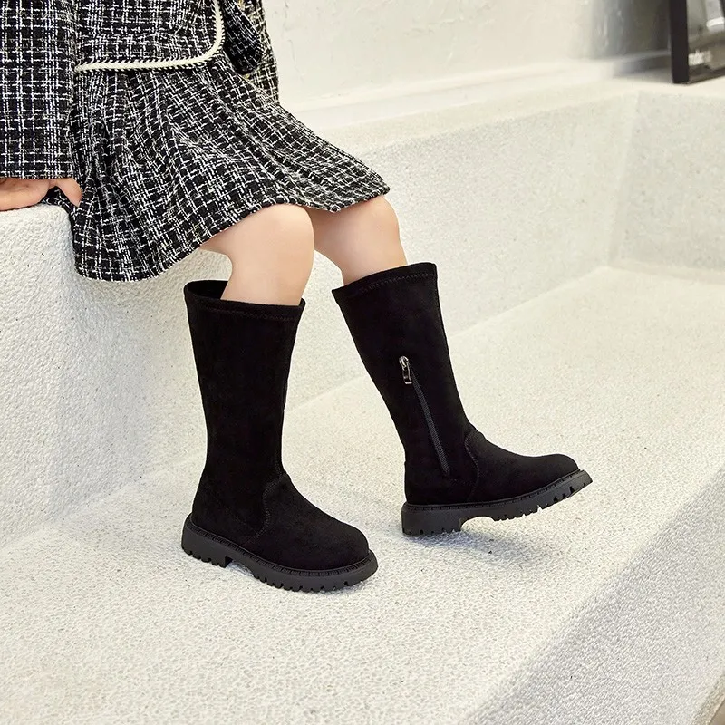 Girls Fashion Knee High Boots Princess 2025 Autumn Kids High Tube Comfort Kids Leather Shoes Botas Altas Para Niñas 27-37