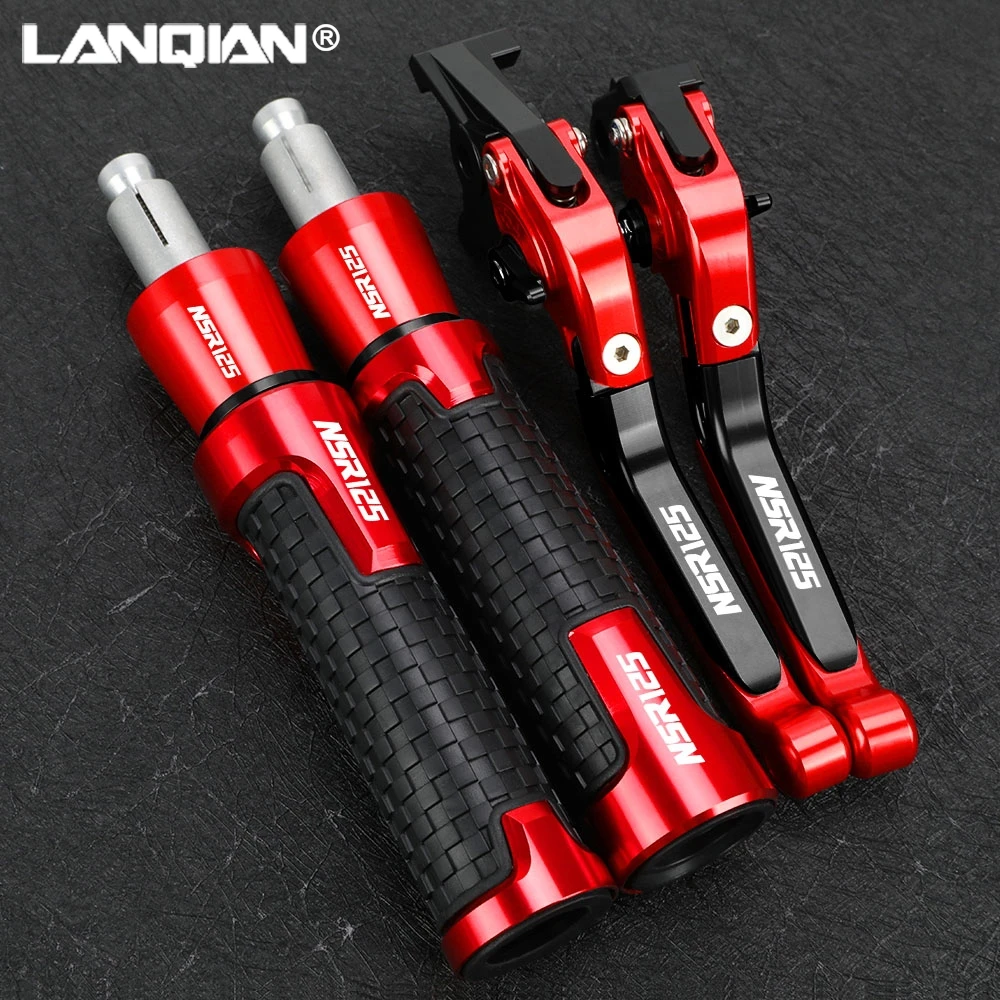 FOR HONDA NSR125 NSR 125 1988-1990 Motorcycle Foldable Brake Clutch Levers 7/8'' 22mm Handlebar Handle Grips Ends