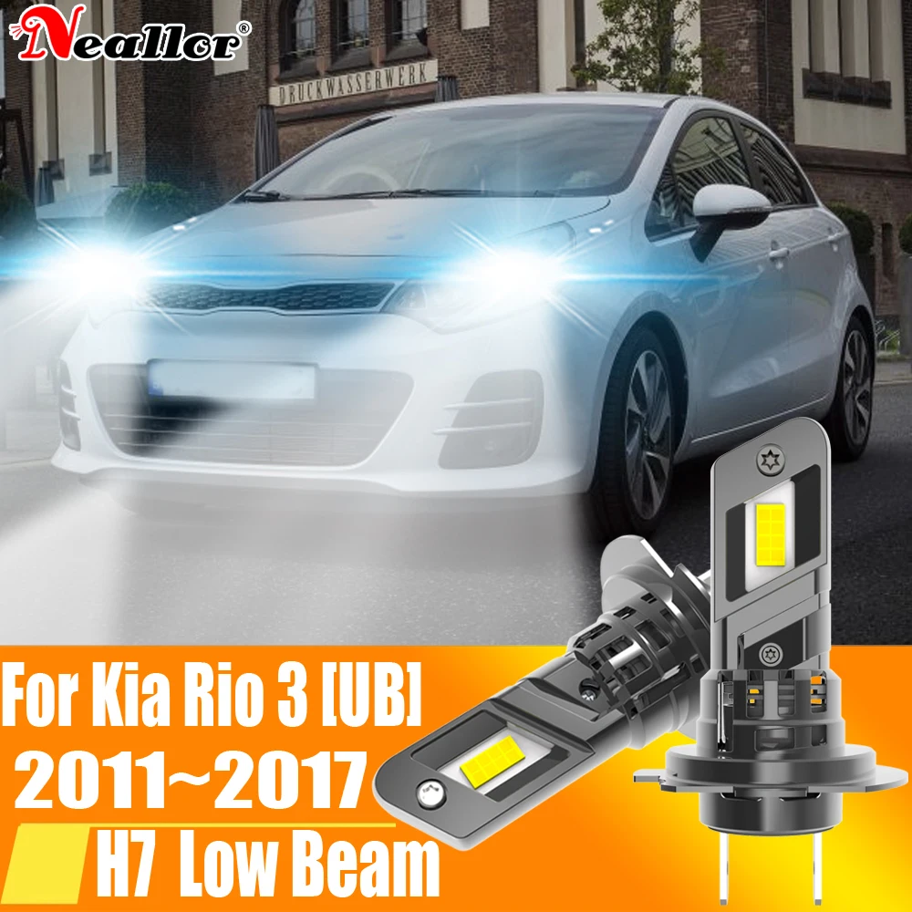 2x High Power H7 Led Headlight Canbus No Error H18 Car Bulb 6000K White Light Moto Diode Lamp 12v 55w For Kia Rio 3 UB 2011~2017