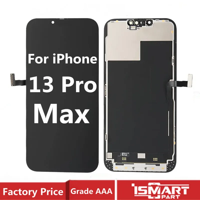 

Soft Hard OLED for iPhone 13 Pro Max LCD Display with 3D Touch Screen Digitizer Assembly Incell For 13PM Replacement TFT RJ DD