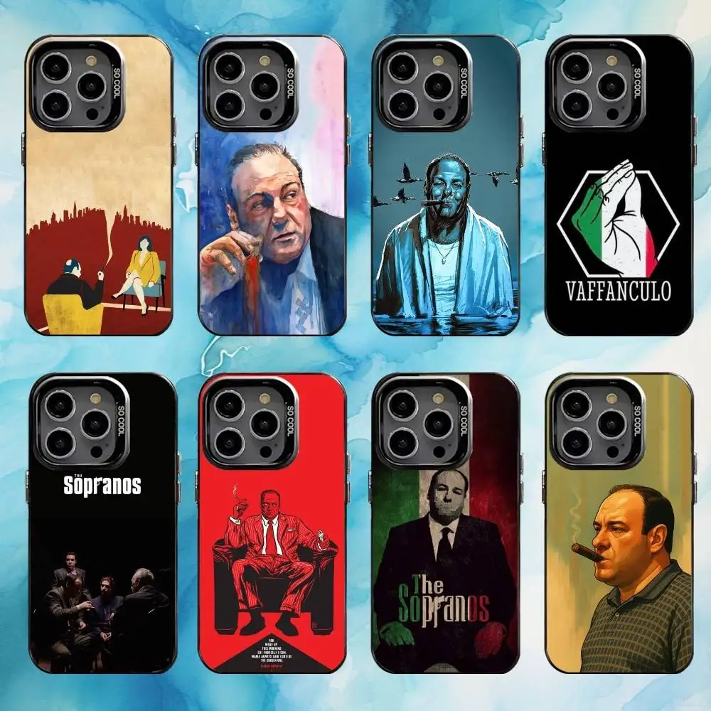 

The S-Sopranos TV Phone Case For iPhone17,16,15,14,13,12,11 Plus,Pro Max Black Candy silver phone case