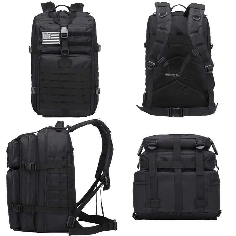 Tactical Backpack Large Army 3 Day Assault Pack Molle Bag Backpack With D Ring Shaped Buckle