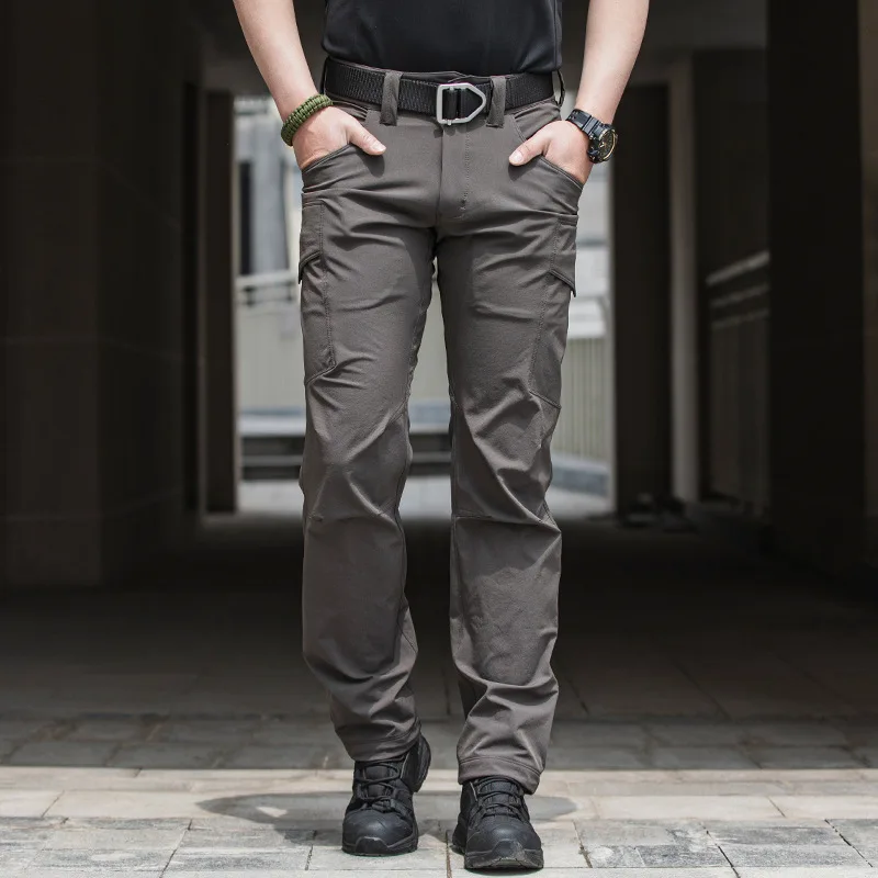 Outdoor Tactical Pants Men's Waterproof Elastic City Army Fan Trousers Multi Pocket Cargo Pant Pantalones Pitillo Hombre