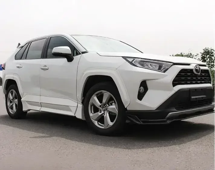 

New！ ABS Primer Body Kit For Toyota RAV4 2020 2021 2022 2023 ABS Fender Flares Arch Wheel Eyebrow Mudguard+Side Door Body Skirt