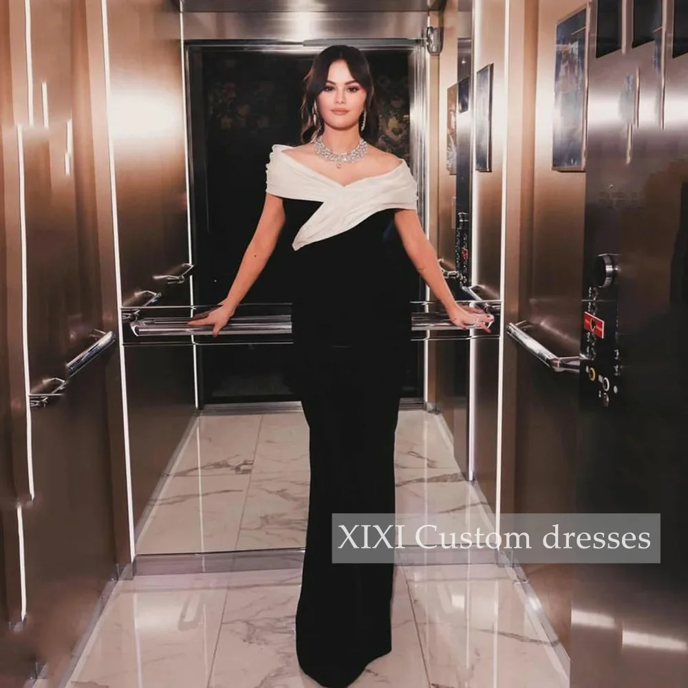 

XIXI Customized Evening Dresses Long Evening Dresses Mermaid Prom Dresses Black White Formal Occasion Dress Prom Gown Gala Party