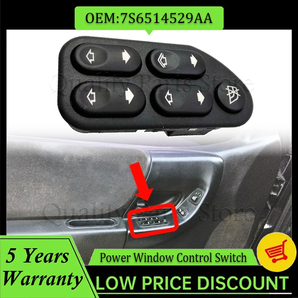 

Переключатель управления стеклоподъемником 7S6514529AA 4L5514529AA для Ford Ranger Fiesta Ecosport 04-08 Mitsubishi Space Star DA_ 1995-2006