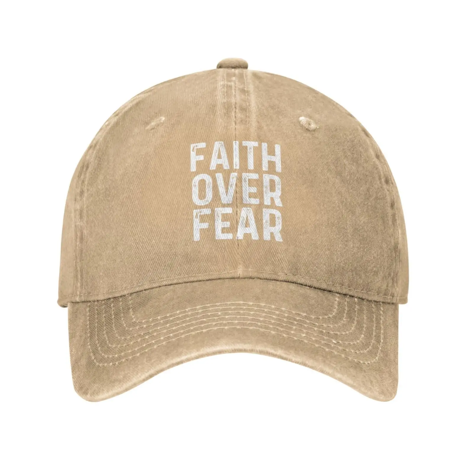 

Faith Over Fear Baseball Cap for Men Women Trucker Denim Hat Washed Cotton Fashion Cap Unisex Adjustable Sports Outdoor