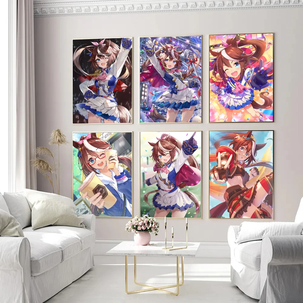 Tokai Teio Uma Musume Pretty Derby Vintage Posters Sticky Whitepaper Prints Posters Artwork Posters Wall Stickers