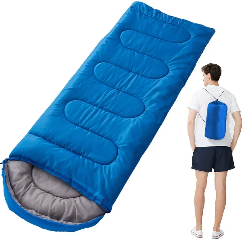 Portable Camping Sleeping Bag Thicken Warm Envelope Sleeping Bags For Adults