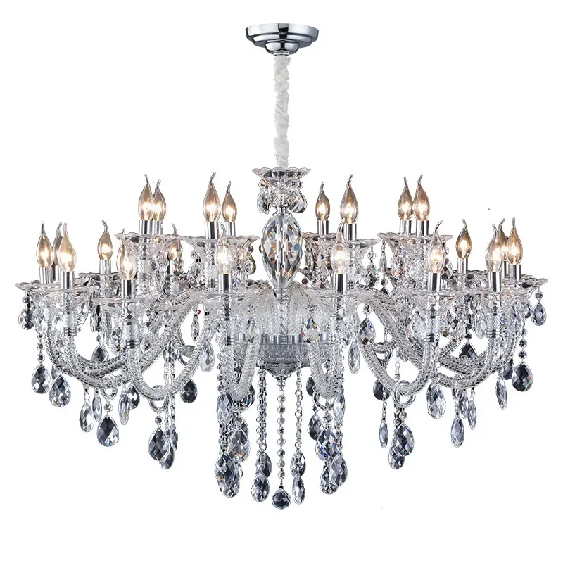 French Crystal Chandelier Luxury European Pendant Light for Living Room Dining Bedroom Villa Hall Decor