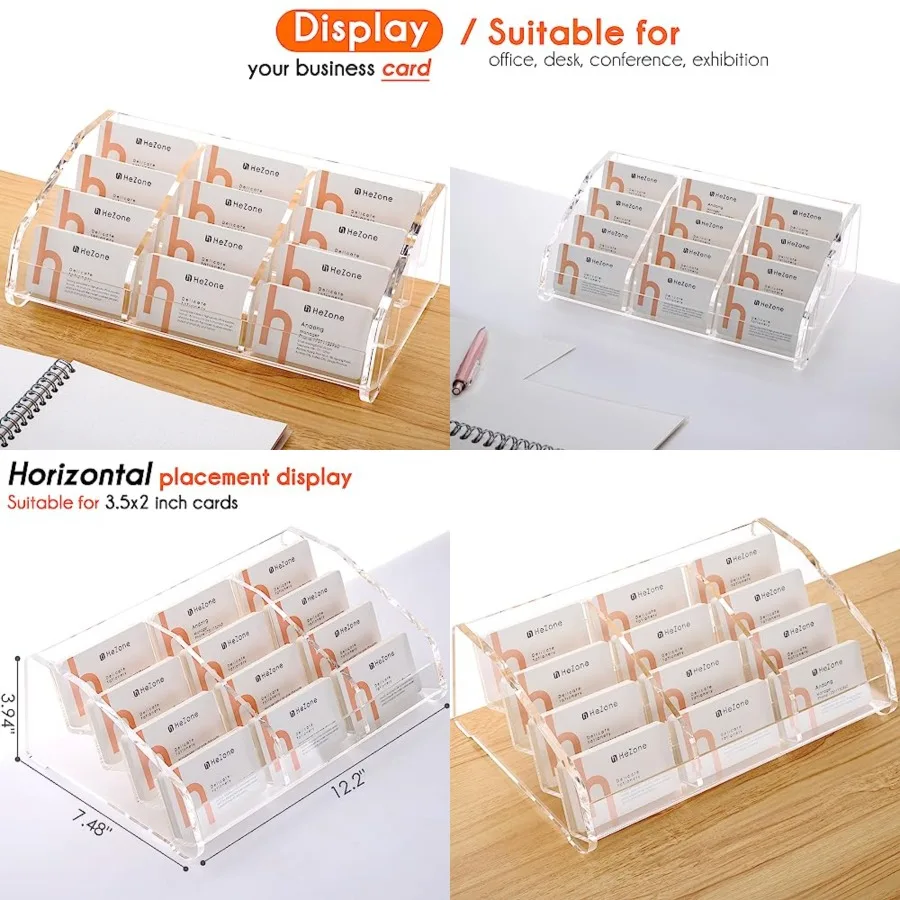 

Business Card Holder Display for Desk Muitiple, Clear Acrylic Business card Stand Rack for Women and Men s Tier, Organize 00 ca