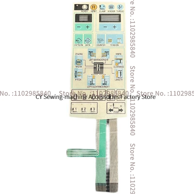 

Juki 1700 LBH-1700 Control Box Operation Panel Sheet Membrane Sticker Switch Flat Head Bottonholing Industrial Sewing Machine