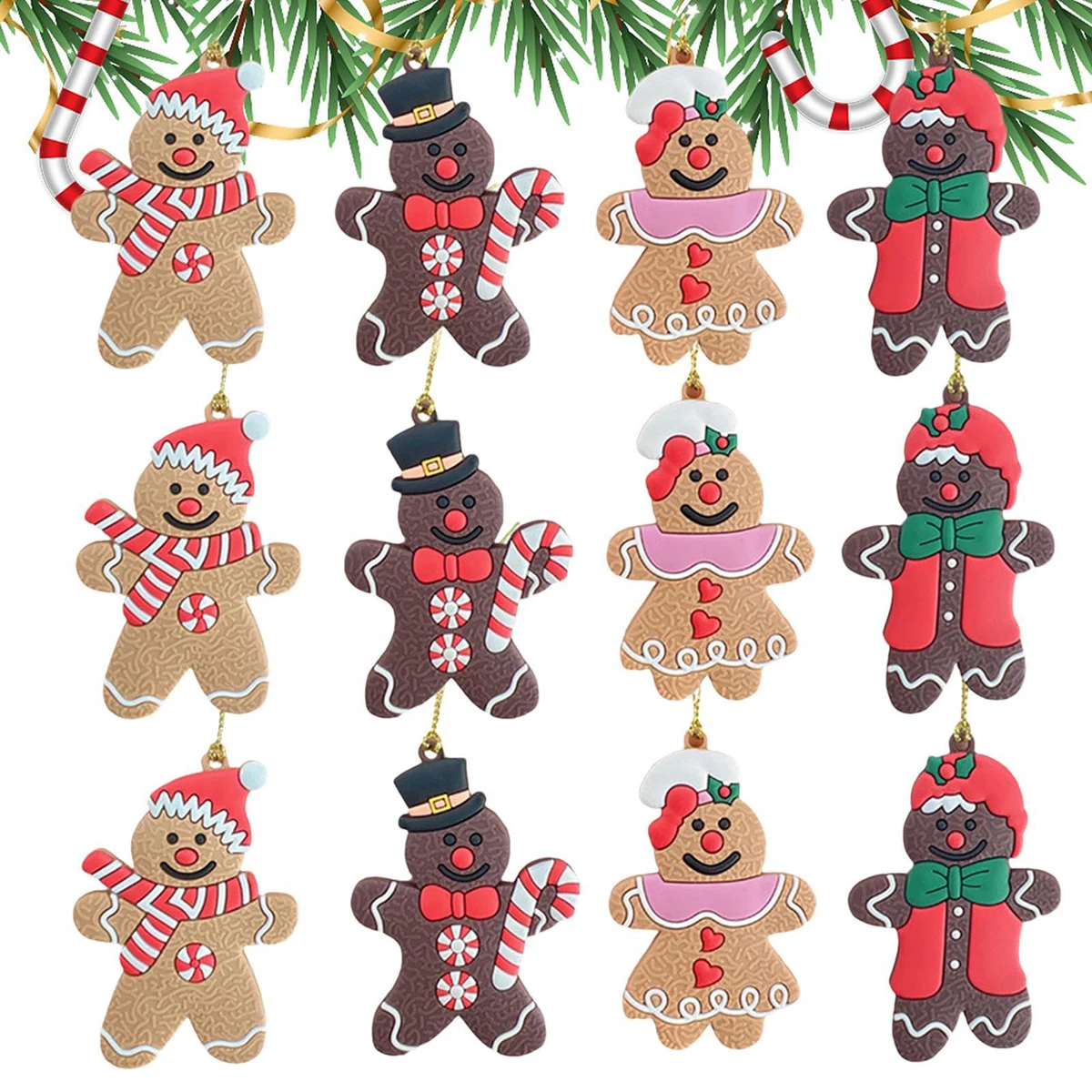 

Gingerbread Man Ornaments For Christmas Tree Figurines Ornaments Gingerbread House Ornaments For Bedroom Room Christmas Tree