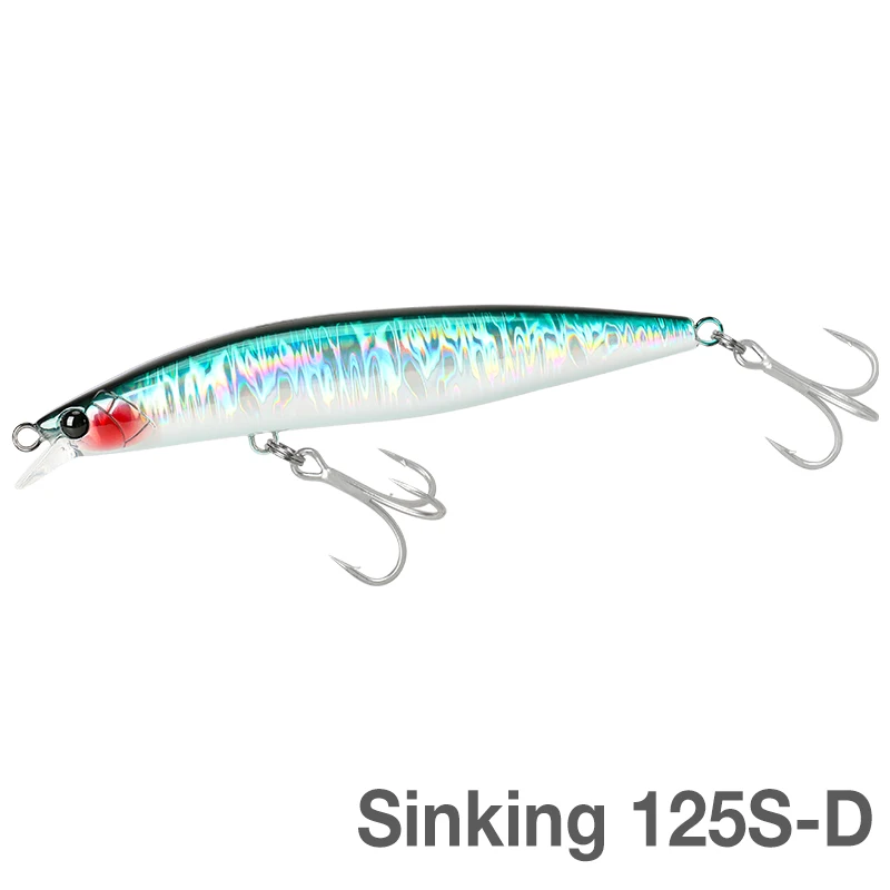 TSURINOYA 125S Ultra-lange Casting Vissen Lokken Stinger 125mm 28g Hoge Sterkte Zinkende Minnow Zoutwater kunstmatige Harde Aas