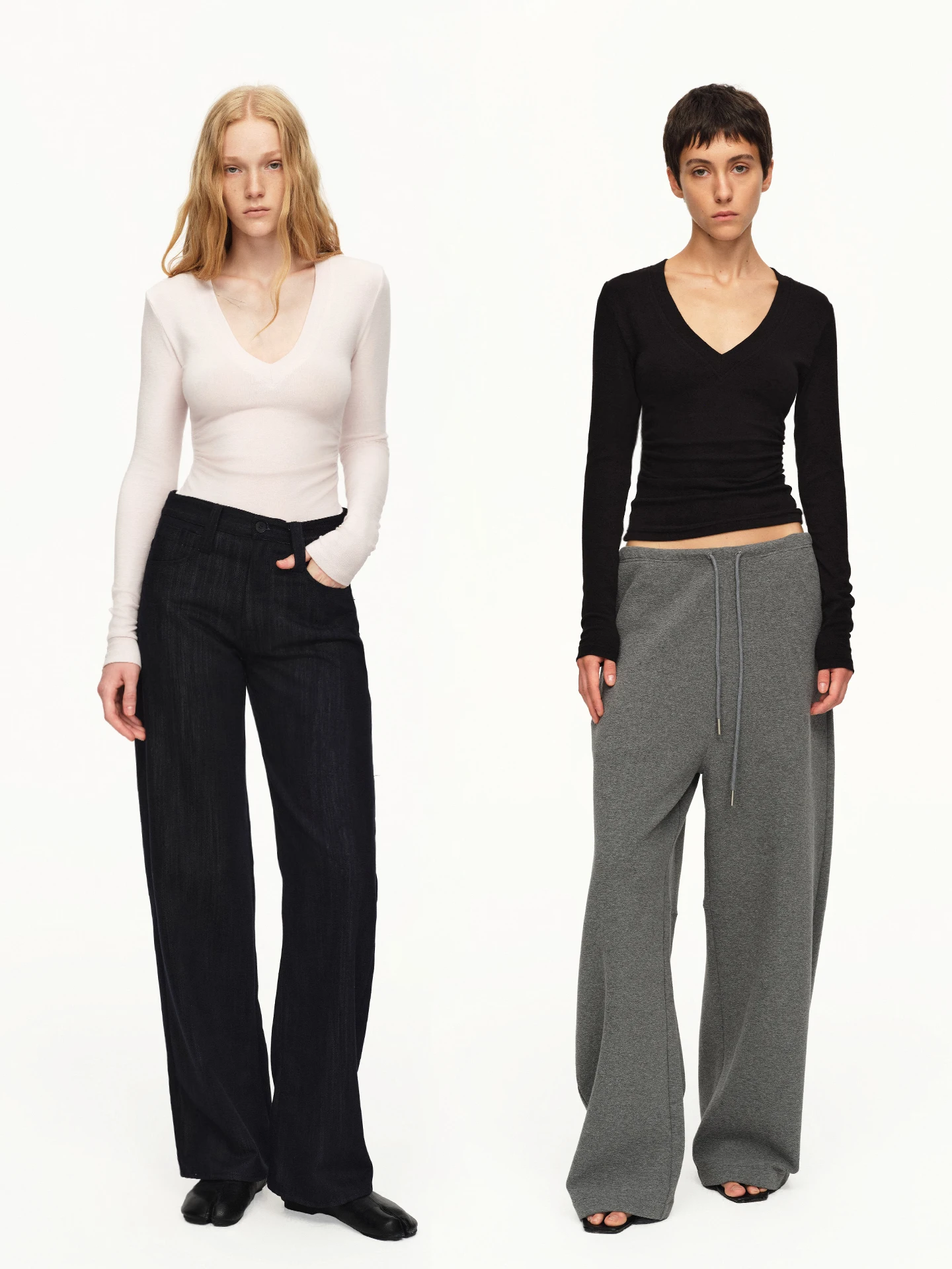 

Slim Fit V-Ne Elastic T-irt Emp Page Casual Sle Autumn Winter Bla Pink Base Layer irt Versatile Long Sve Top