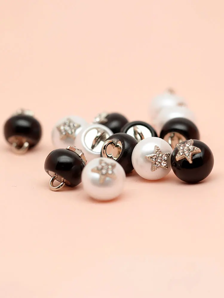 10 stücke 10mm Hemden Knöpfe Ausschnitt Kleid Manschette winzige Harz Metall Kombination Näh knöpfe für Kleidung Accessoires Versch önerung – Detail 2