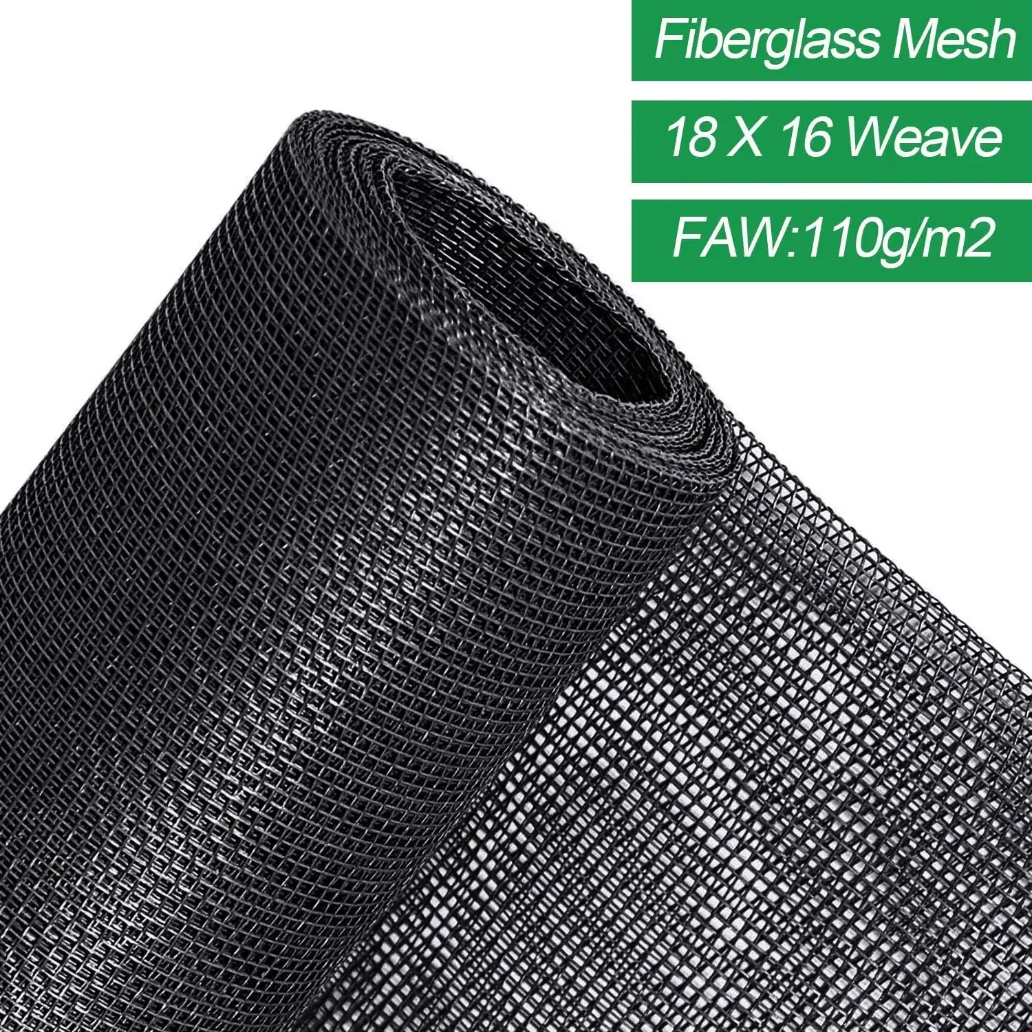 

[XMSJ]Fiberglass Window Screen Roll 96in x 100ft DIY Custom Screens Replacement Mesh for Windows Doors Patio Screens Premium