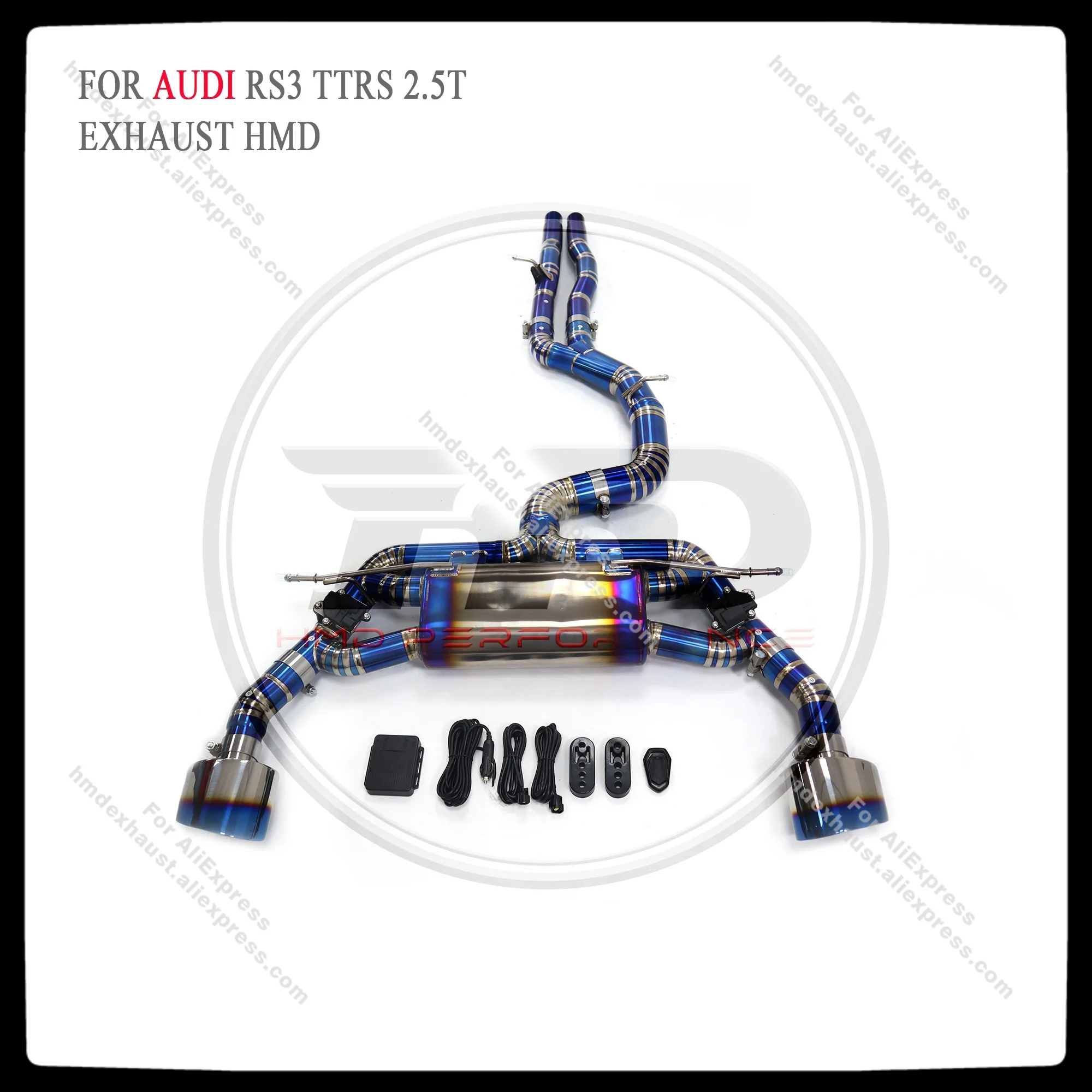 

HMD Exhaust Performance Titanium alloy Catback for AUDI RS3 ttrs 2.5T Electronic Control Remote Motor Valve change Race System