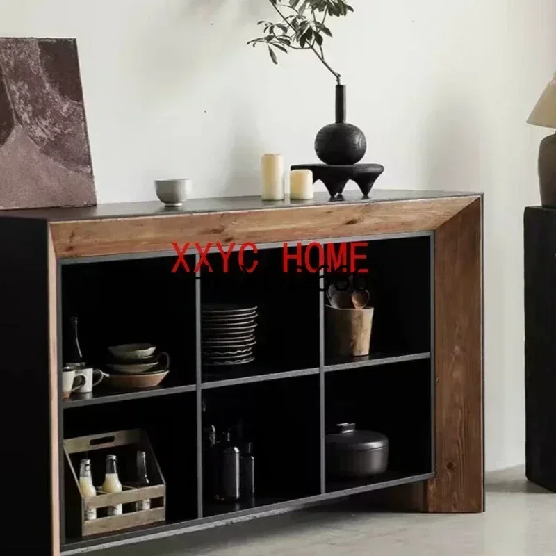 Sideboard WeatheredVintage Distressed Storage Cabinet Living Room Decoration Hallway