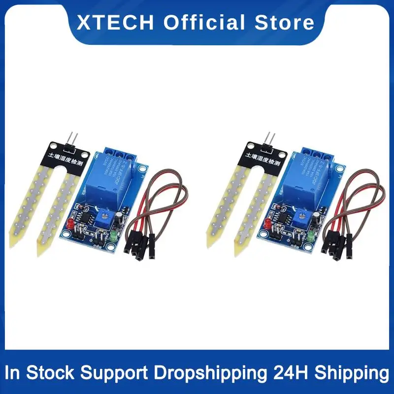 

XTECH 2X DC 5 В датчик влажности почвы релейный модуль управления автоматический полив пускового переключателя влажности