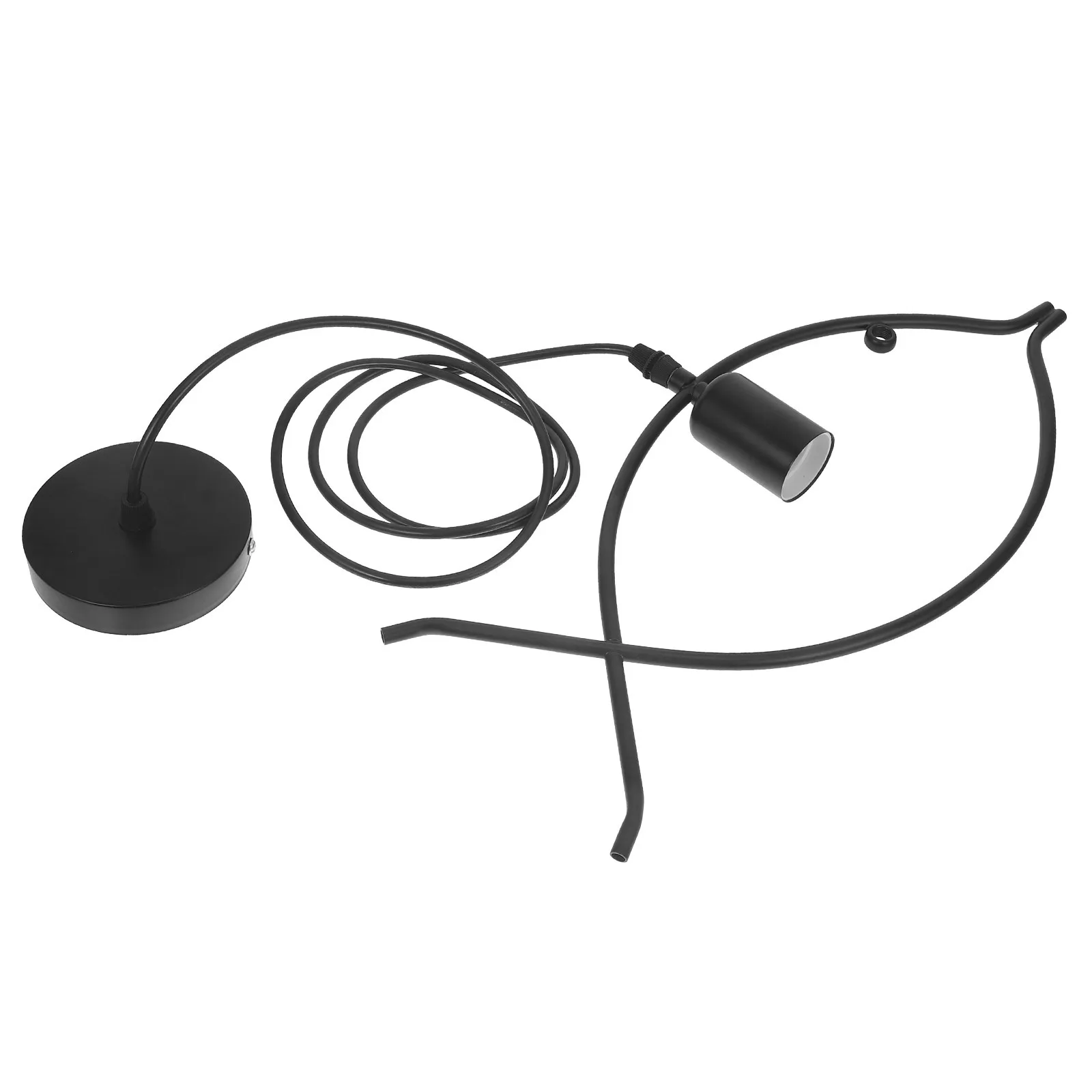 Lustre em forma de peixe de ferro ajustável, lâmpada de teto moderna para sala de estar, quarto, sala de jantar, luz decorativa