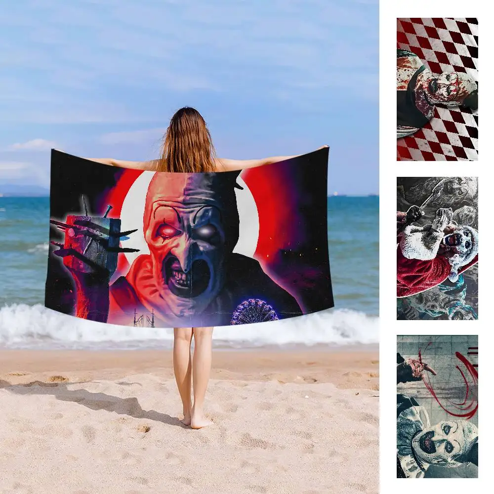 Horror T-Terrifier Movie Microfiber Beach Towel Absorbent Quick dry Soft Yoga Swimming Resort Mountain Climbing Towel