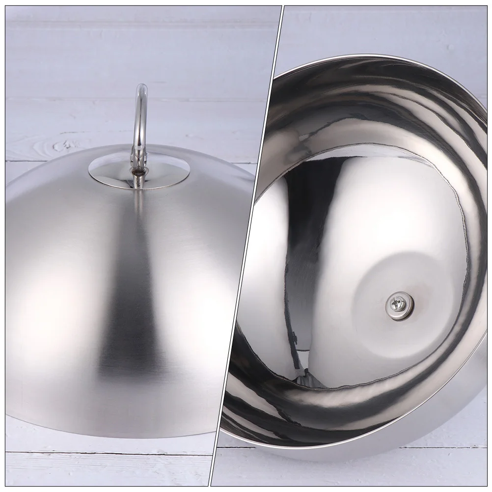 

1Pcs Oil Proof Food Cover Stainless Steel Round Dish Cover for Kitchen Home Use Heavy Duty Anti Rust Food Protector Smooth Edge