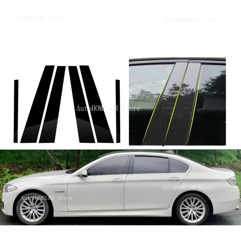 

Glossy Black Car Door Window Pillar Posts Trim Cover Sticker For BMW 5 Series F10 F11 F07 2010-2016