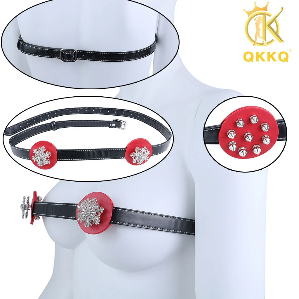 QKKQ عيد الميلاد زوجين حفلة خاصة المعادن سبايك الصدر الحلمات مدلك حضن عبودية النساء الثدي الموثق المثيرة الصدرية ألعاب الكبار #1