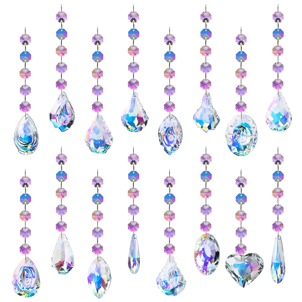 1 lotto 50mm vetro cristallo prisma pendenti perline Refract luce solare Charms lampadario in vetro cristalli Suncatcher appeso per la decorazione