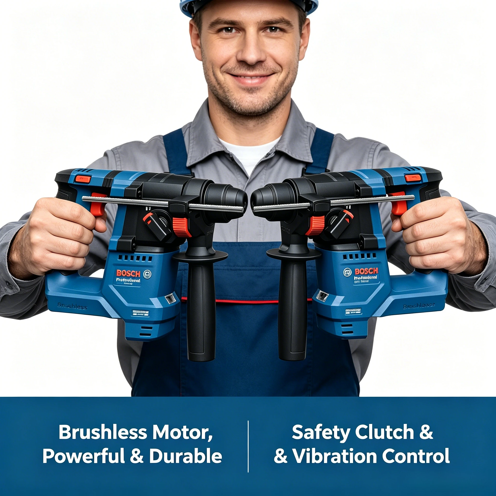 Portable Bosch GBH 18V-18 / 18X 18V Hammer Drill Handy Body Layout for Site Wall Mounting and Building Maintenance Operations
