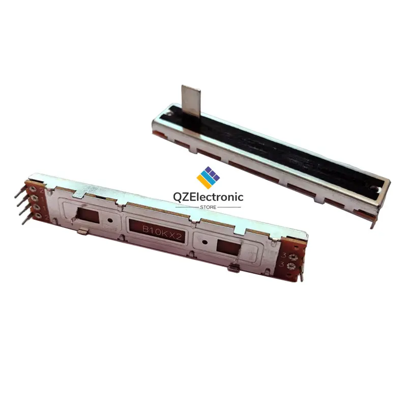2 peças sc609g misturador fader b10k a10k canal duplo 88mm potenciômetro deslizante b10kx2 comprimento 8.8cm viagem 60mm alça de 6 pinos 8mm 15mm
